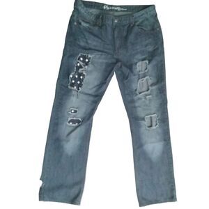 Fly Society Men's Jeans Distressed US Flag Sz 40 x 34